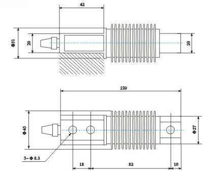 SSB-Ⅳ Load Cell Dimensions